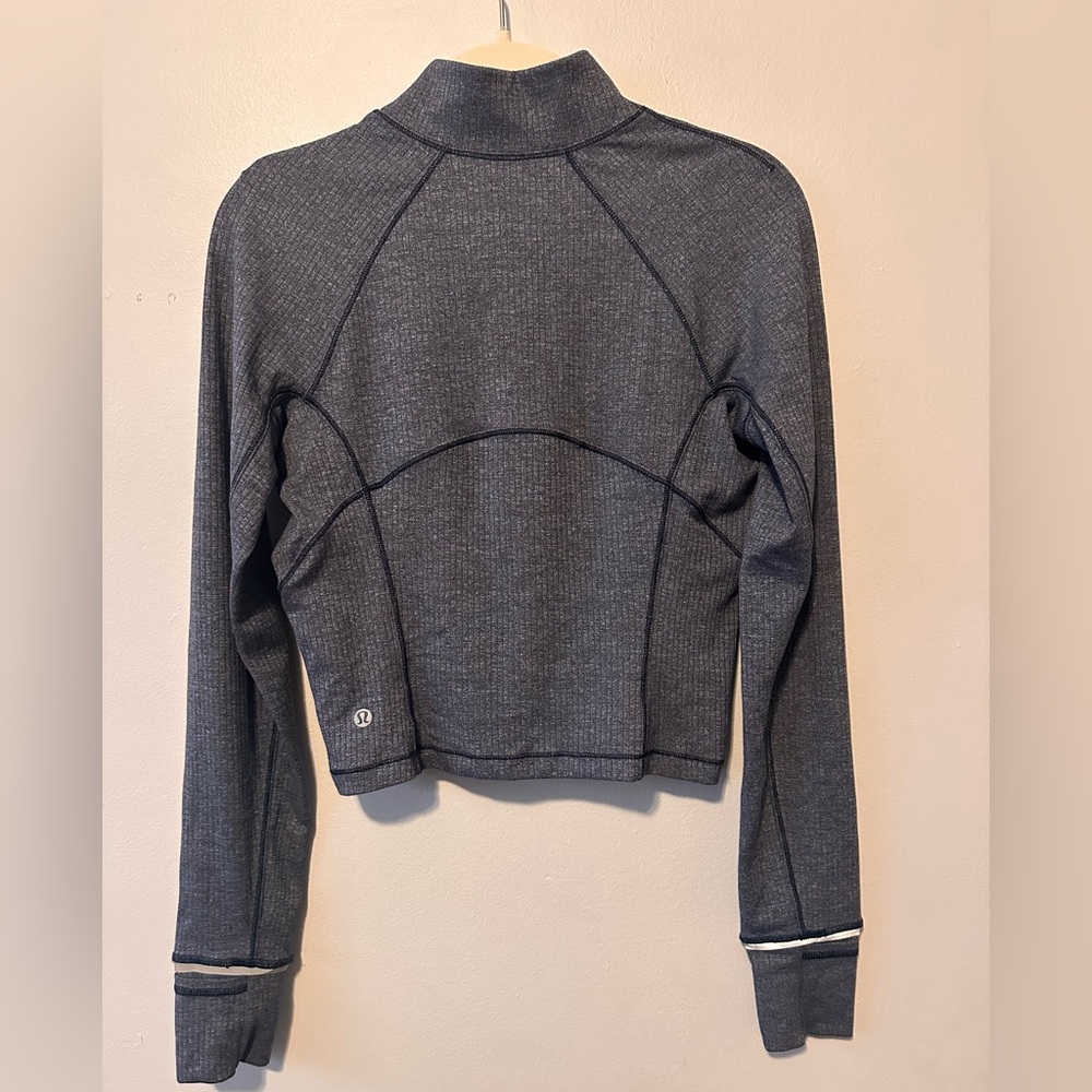Lululemon It’s Rulu Run Cropped Half Zip Ribbed Jacket - Picture 8 of 12